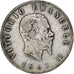 Italie, Vittorio Emanuele II, 2 Lire, 1863, Naples, Argent, TB, KM:6a.1