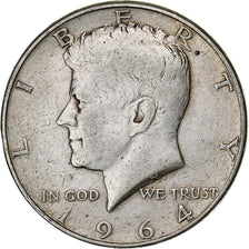 United States, Half Dollar, Kennedy, 1964, Denver, Silver, VF(30-35), KM:202
