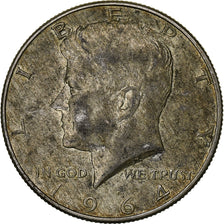 United States, Half Dollar, Kennedy, 1964, Denver, Silver, EF(40-45), KM:202