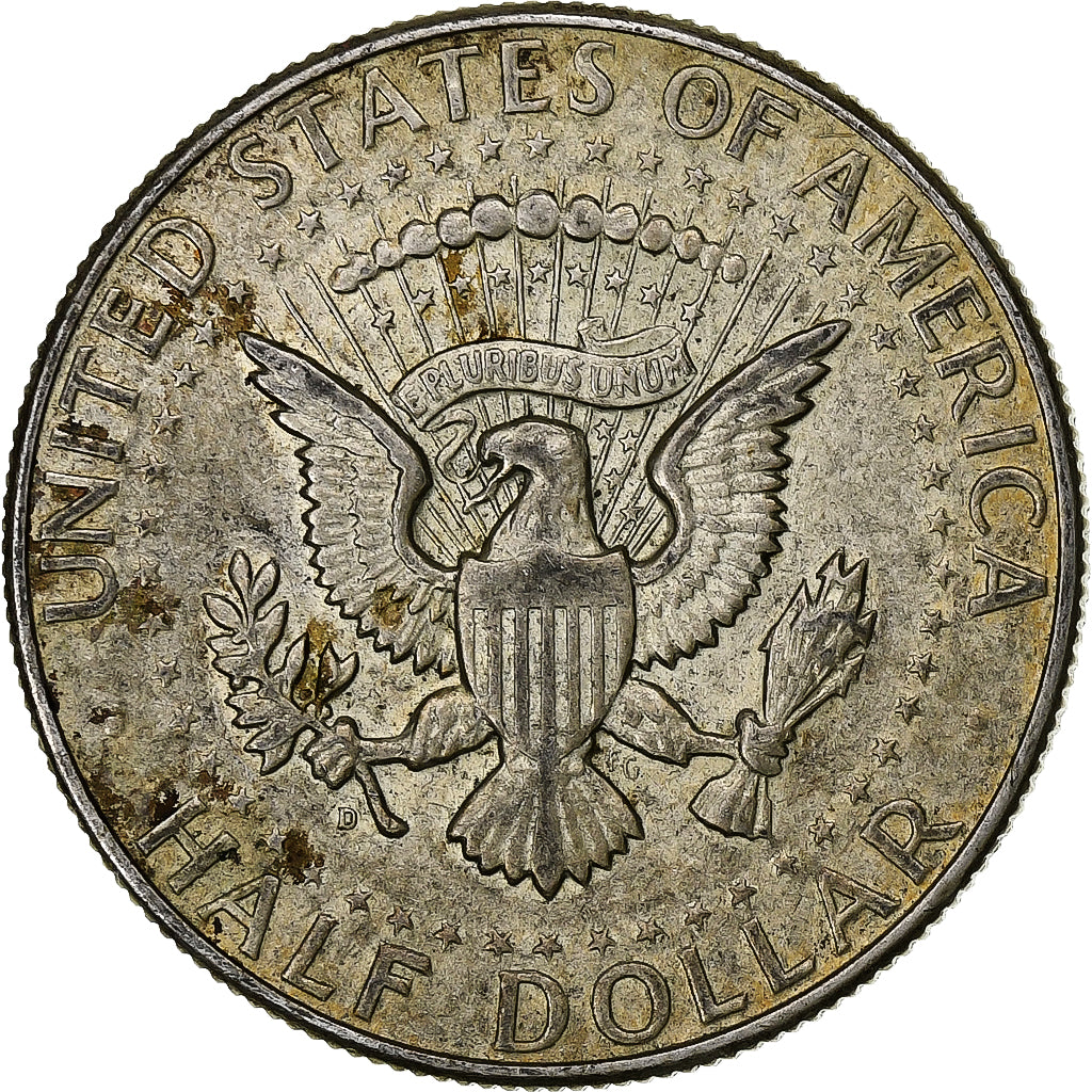 United States, Half Dollar, Kennedy, 1964, Denver, Silver, EF(40-45), KM:202