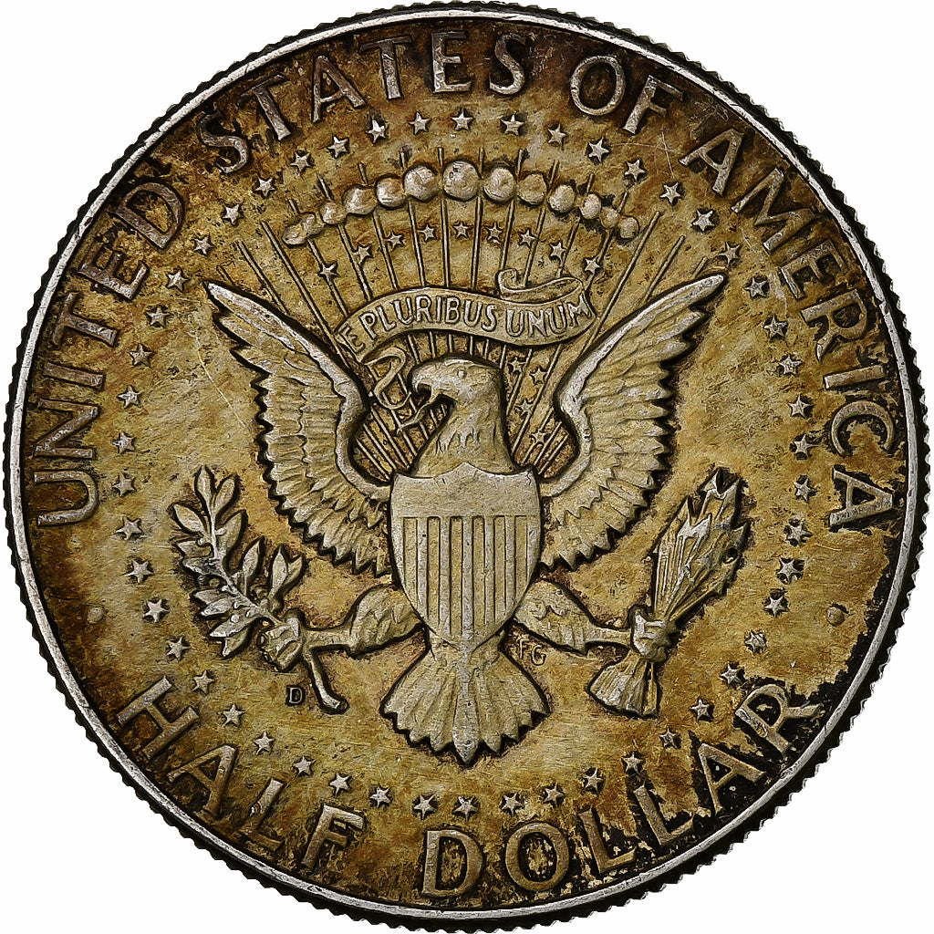United States, Half Dollar, Kennedy, 1964, Denver, Silver, EF(40-45), KM:202