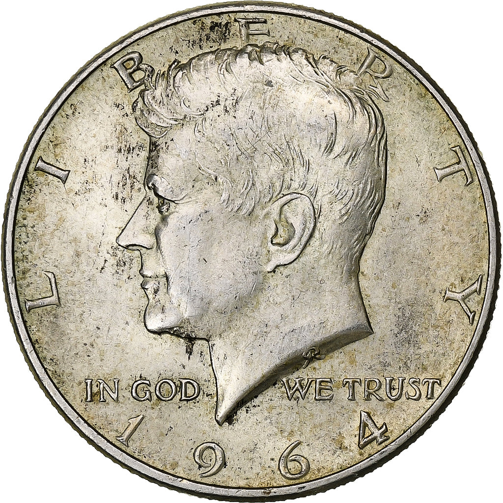États-Unis, Half Dollar, Kennedy, 1964, Denver, Argent, TTB+, KM:202