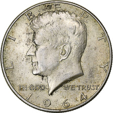 États-Unis, Half Dollar, Kennedy, 1964, Denver, Argent, TTB+, KM:202