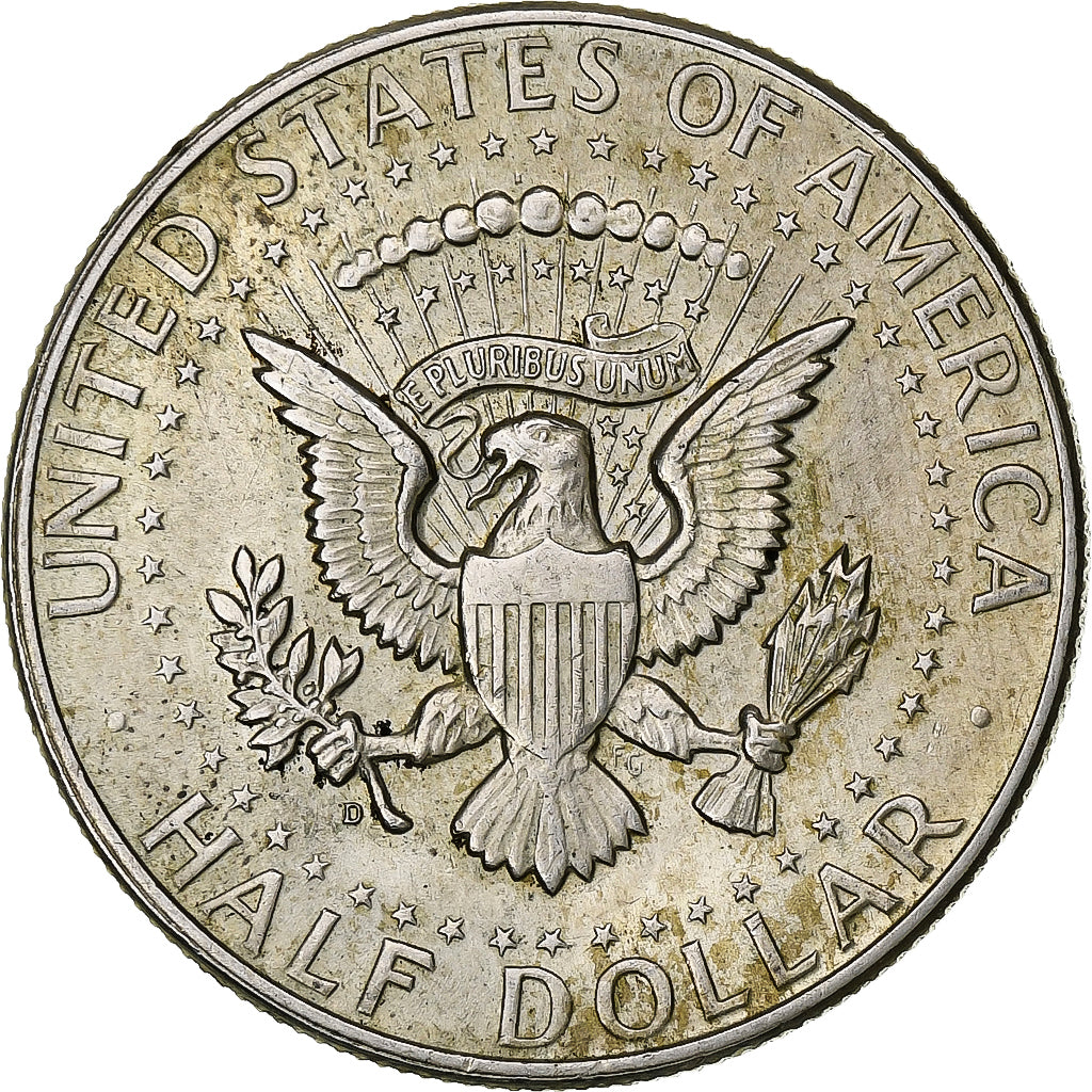 États-Unis, Half Dollar, Kennedy, 1964, Denver, Argent, TTB+, KM:202