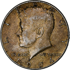 United States, Half Dollar, Kennedy, 1964, Philadelphia, Silver, EF(40-45)