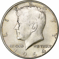 United States, Half Dollar, Kennedy, 1964, Philadelphia, Silver, AU(55-58)