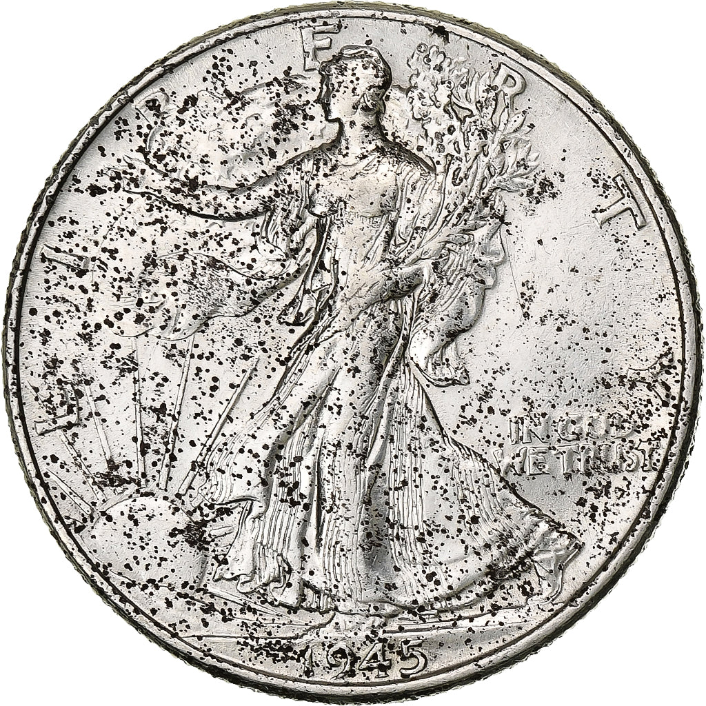 Estados Unidos, Half Dollar, Walking Liberty, 1945, Philadelphia, Plata, MBC