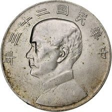 République de Chine, Dollar, Yuan, 1934, Argent, TTB+, KM:345