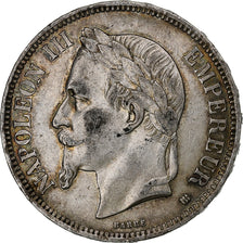 France, 5 Francs, Napoléon III, 1869, Strasbourg, Argent, TTB, Gadoury:739