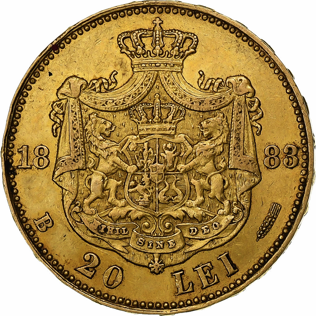 Roumanie, Carol I, 20 Lei, 1883, Bucharest, Or, TTB+, KM:20