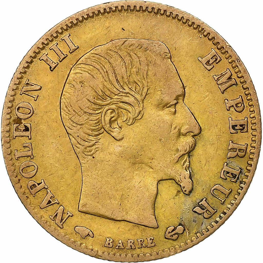 France, Napoléon III, 5 Francs, 1860, Paris, Or, TTB, Gadoury:1001, KM:787.1