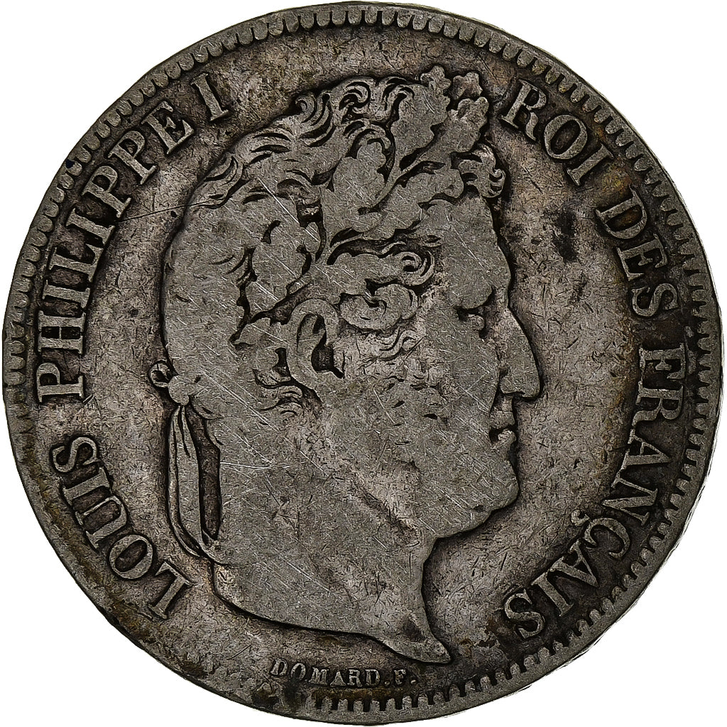 France, 5 Francs, Louis-Philippe, 1836, Marseille, Silver, VF(20-25)
