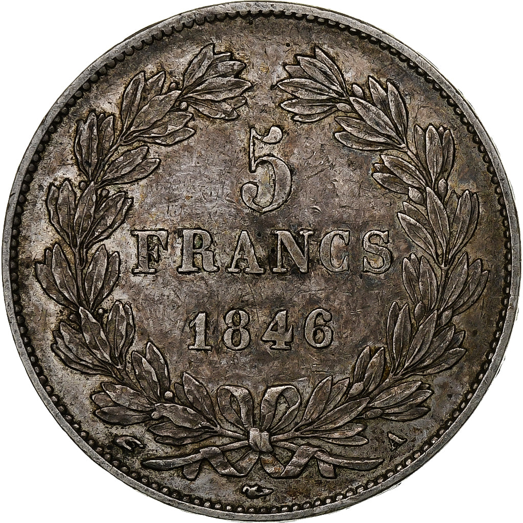 France, 5 Francs, Louis-Philippe, 1846, Paris, Silver, EF(40-45), KM:749.1