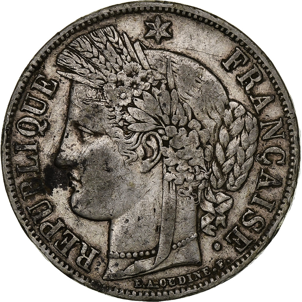 France, 5 Francs, Cérès, 1851, Paris, Silver, VF(30-35), KM:761.1