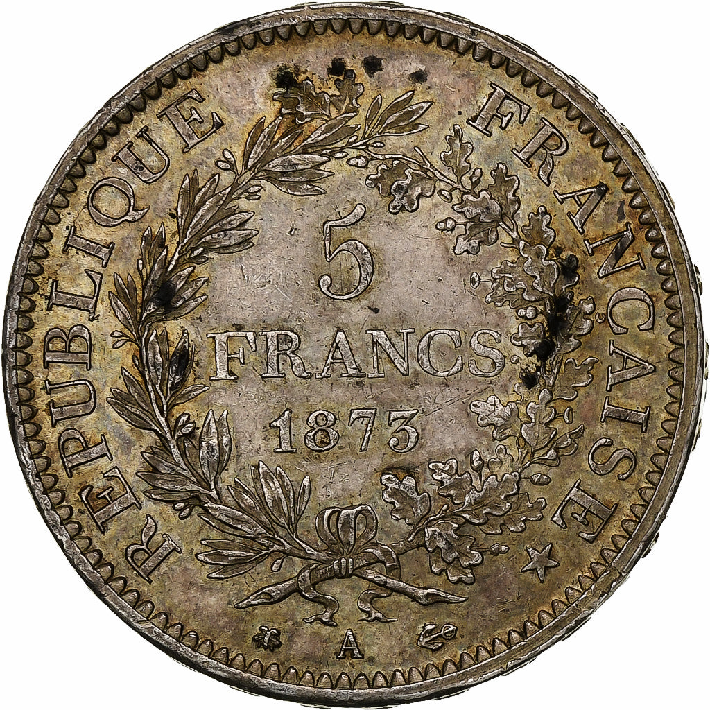 France, 5 Francs, Hercule, 1873, Paris, Silver, AU(55-58), Gadoury:745a