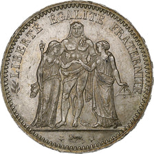 France, 5 Francs, Hercule, 1873, Paris, Silver, MS(60-62), Gadoury:745a