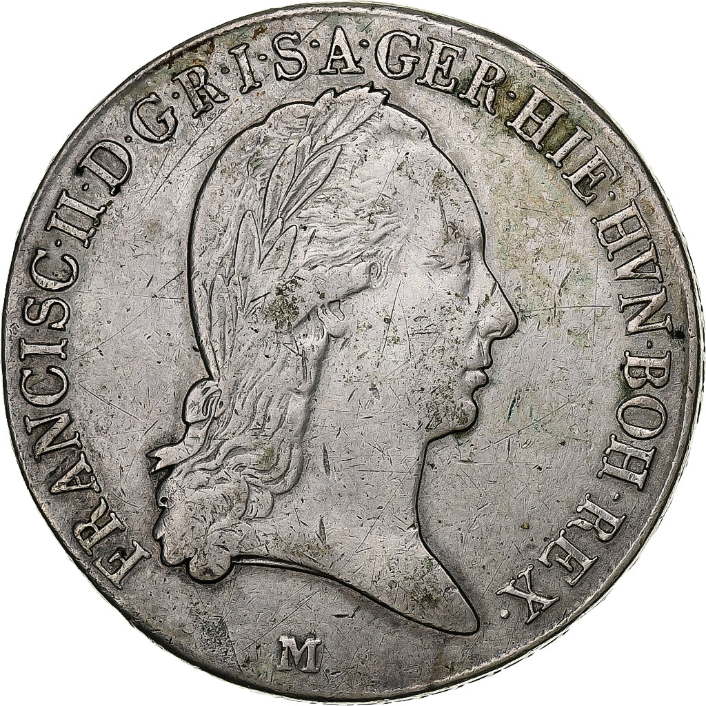 États italiens, MILAN, Franz II, Crocione, Kronenthaler, 1796, Milan, Argent
