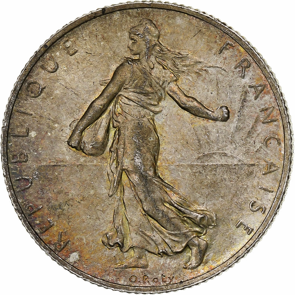 Francia, 2 Francs, Semeuse, 1920, Paris, Plata, MBC+, Gadoury:532, KM:845.1