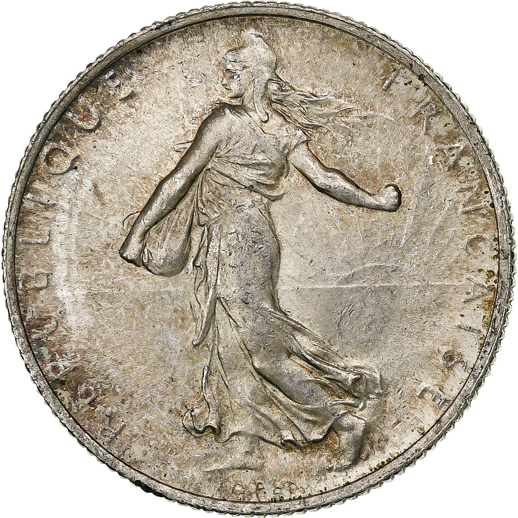 Frankrijk, 2 Francs, Semeuse, 1920, Paris, Zilver, PR+, Gadoury:532, KM:845.1