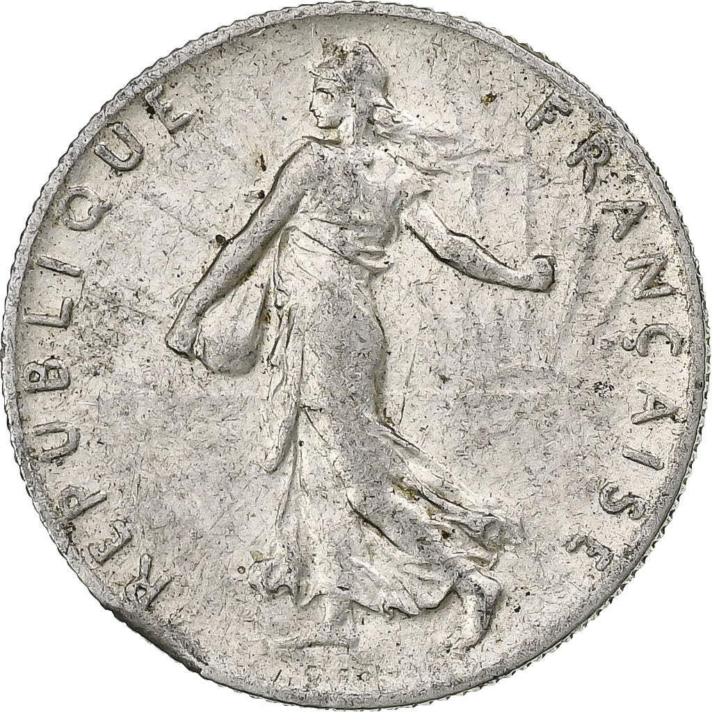 Frankreich, 50 Centimes, 1916, Paris, error clipped planchet, Silber, SS+