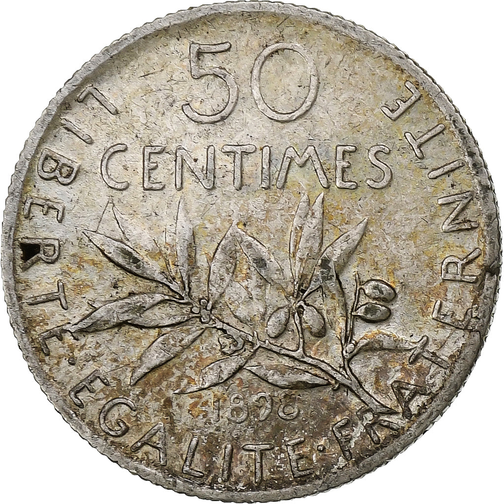 Frankreich, 50 Centimes, Semeuse, 1898, Paris, Silber, VZ, Gadoury:420, KM:854