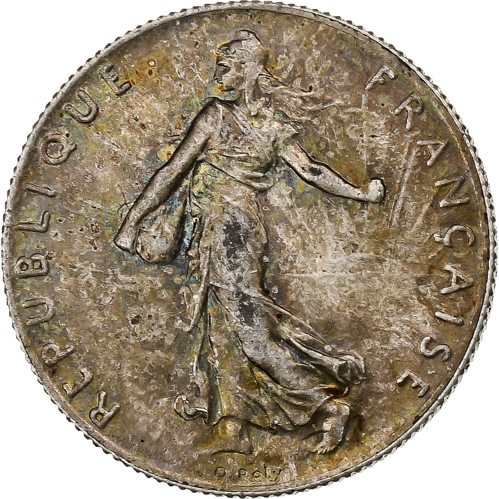 Frankrijk, 50 Centimes, Semeuse, 1907, Paris, Zilver, PR+, Gadoury:420, KM:854