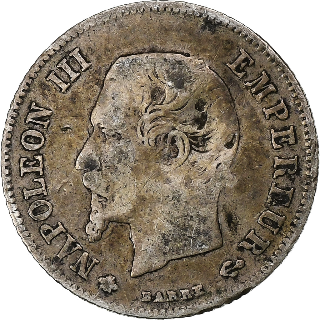 Frankreich, 20 Centimes, Napoléon III, 1860, Strasbourg, Silber, SGE+, KM:778.2