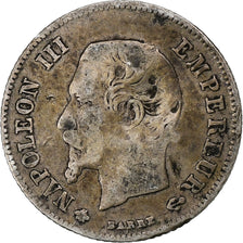 Frankreich, 20 Centimes, Napoléon III, 1860, Strasbourg, Silber, SGE+, KM:778.2