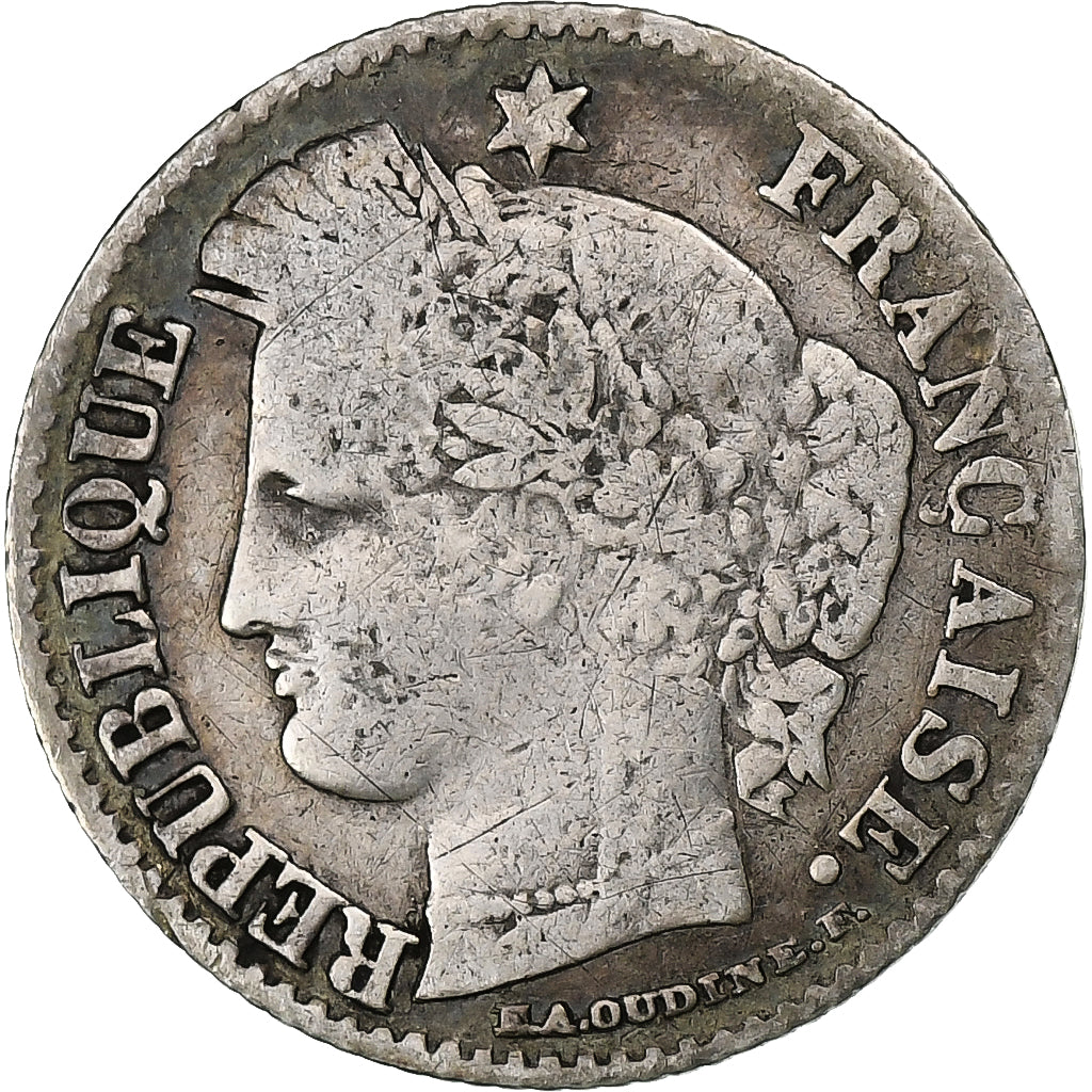 France, 20 Centimes, Cérès, 1851, Paris, Argent, TB, Gadoury:303, KM:758.1