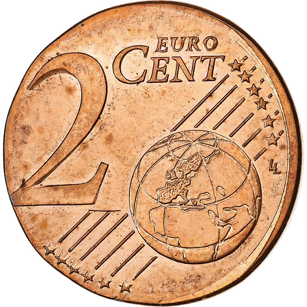 GERMANY - FEDERAL REPUBLIC, 2 Euro Cent, planchet error struck on 1 cent, 2009
