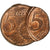 Federale Duitse Republiek, 5 Euro Cent, error double struck off center, 2012