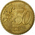 União Europeia, 50 Euro Cent, error double reverse side, Latão, MS(63)