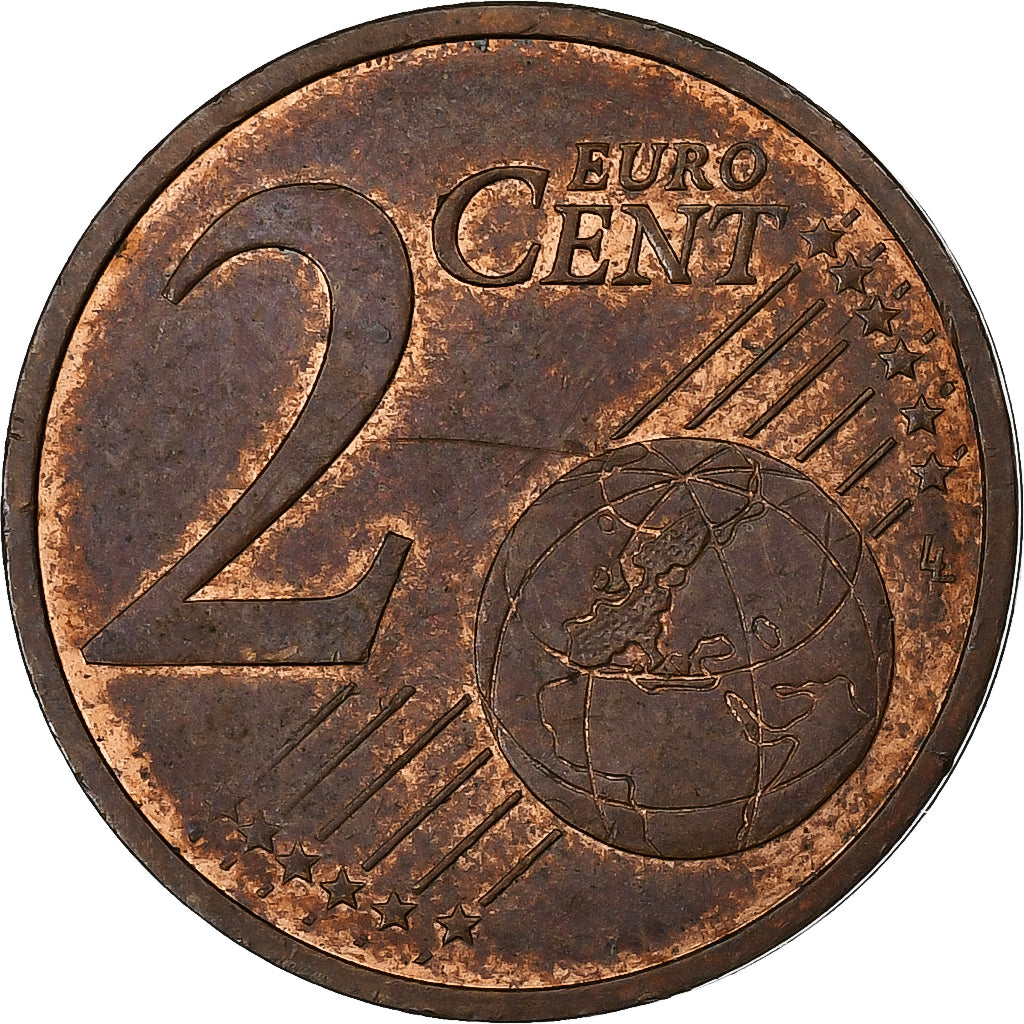 Union Européenne, 2 Euro Cent, error double reverse side, Cuivre plaqué acier