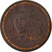France, Euro Cent, error double observe side, 2010, Paris, Copper Plated Steel