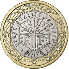 Frankreich, Euro, error mule / hybrid 1 euro Luxembourg observe, 2007, Paris