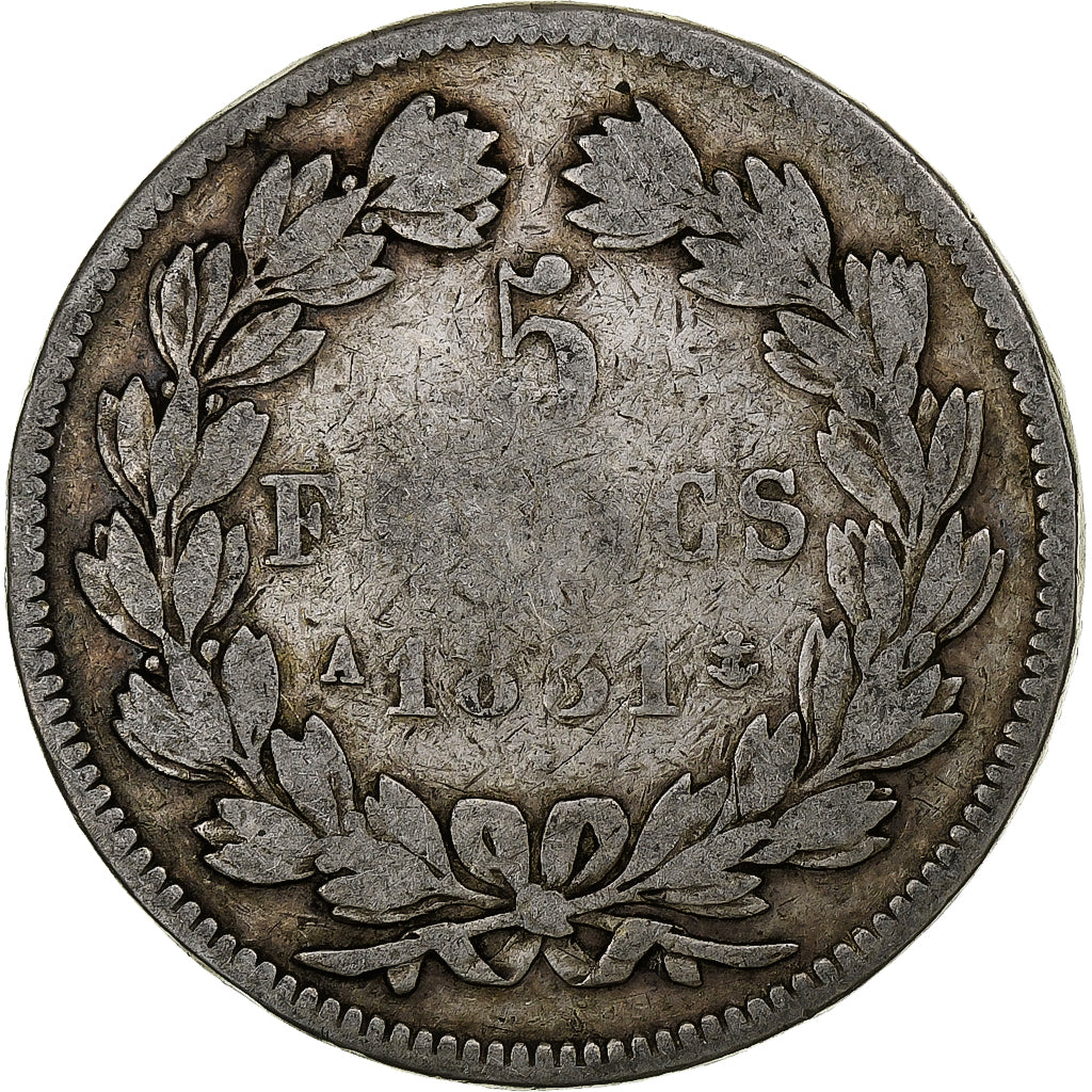 Frankrijk, 5 Francs, Louis-Philippe, 1831, Paris, Zilver, ZG+, Gadoury:677a