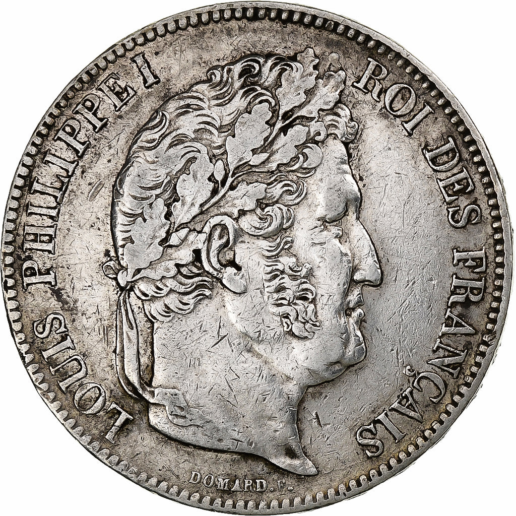 France, 5 Francs, Louis-Philippe, 1840, Paris, Silver, VF(30-35), Gadoury:678