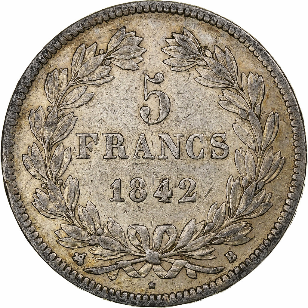 Frankrijk, 5 Francs, Louis-Philippe, 1842, Rouen, Zilver, FR, Gadoury:678