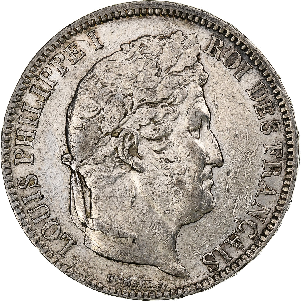 France, 5 Francs, Louis-Philippe, 1831, Lyon, Silver, VF(20-25), Gadoury:677a