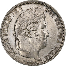 France, 5 Francs, Louis-Philippe, 1831, Lyon, Silver, VF(20-25), Gadoury:677a