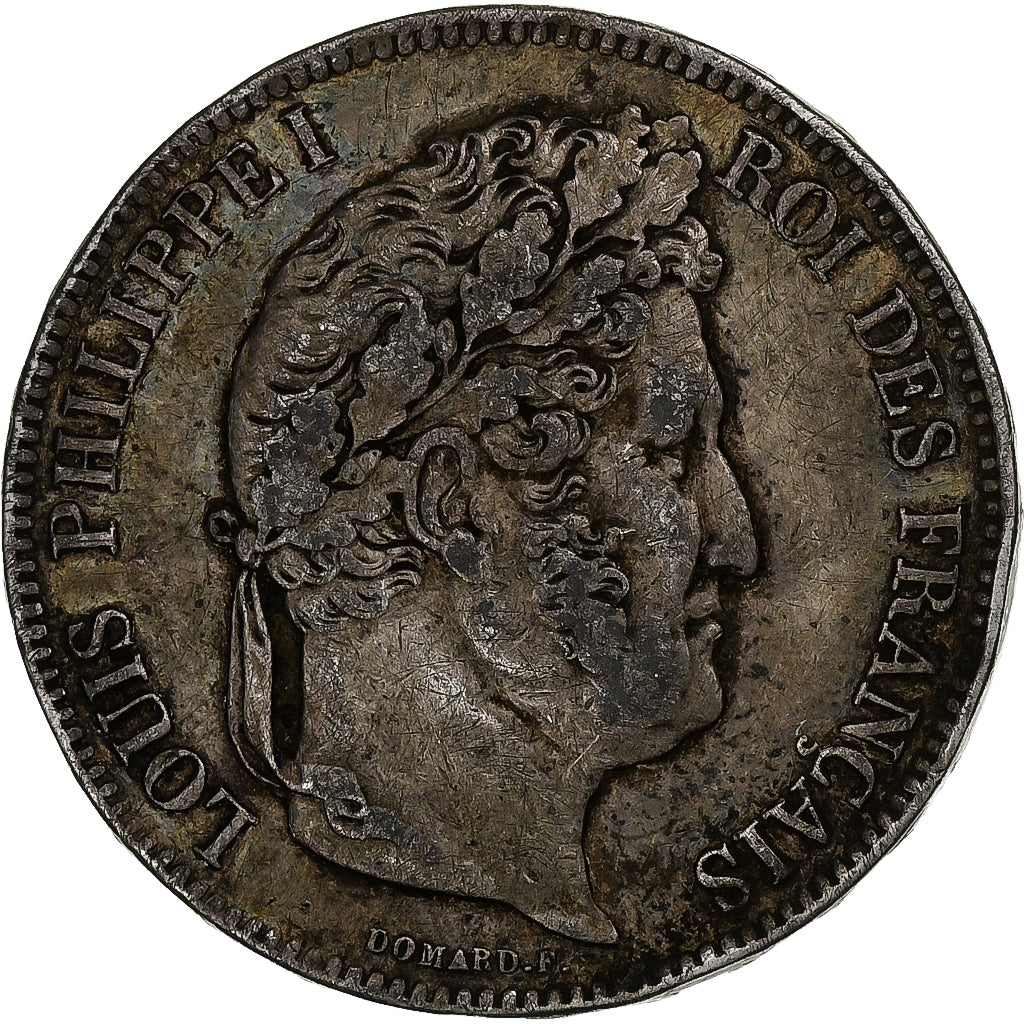 France, 5 Francs, Louis-Philippe, 1832, Lyon, Silver, VF(20-25), Gadoury:678