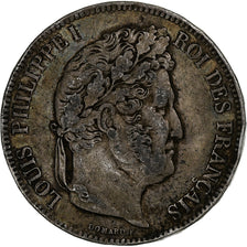 France, 5 Francs, Louis-Philippe, 1832, Lyon, Silver, VF(20-25), Gadoury:678