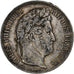 France, 5 Francs, Louis-Philippe, 1832, Lyon, Silver, VF(30-35), Gadoury:678