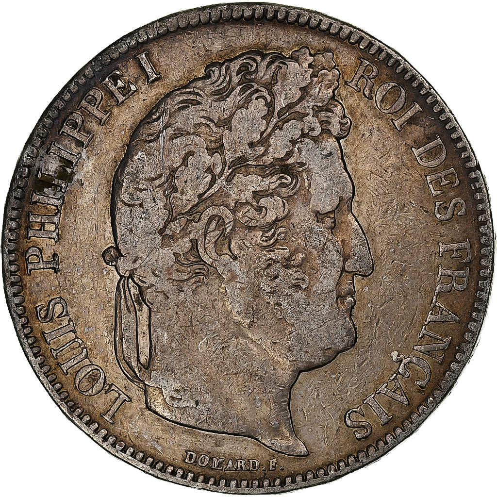 France, 5 Francs, Louis-Philippe, 1834, La Rochelle, Silver, VF(20-25)