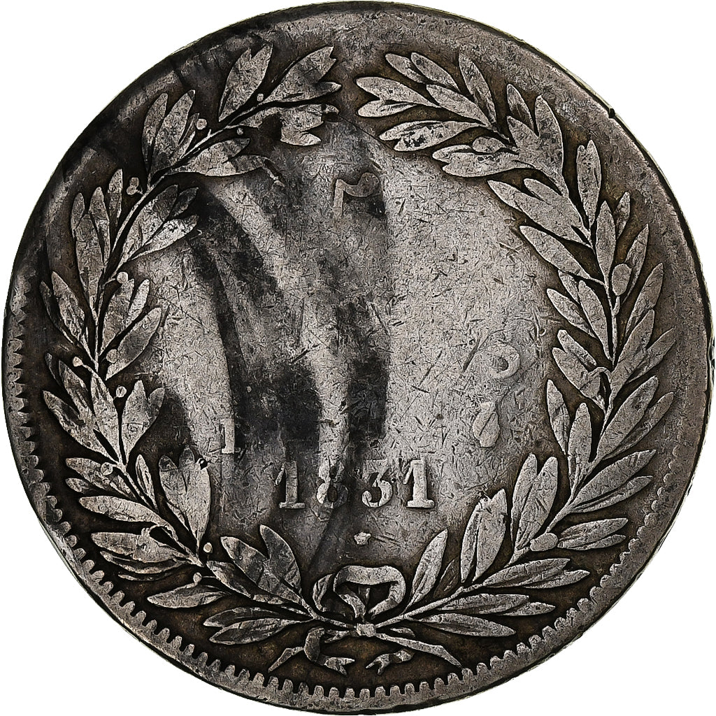 France, 5 Francs, Louis-Philippe, 1831, Limoges, Silver, F(12-15), Gadoury:676