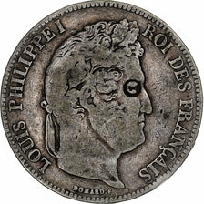 France, 5 Francs, Louis-Philippe, 1834, Bordeaux, Silver, F(12-15), Gadoury:678