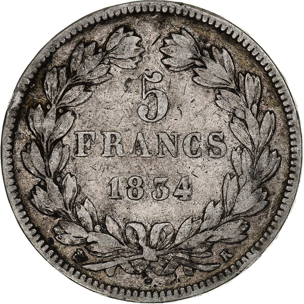 Frankreich, 5 Francs, Louis-Philippe, 1834, Bordeaux, Silber, S, Gadoury:678