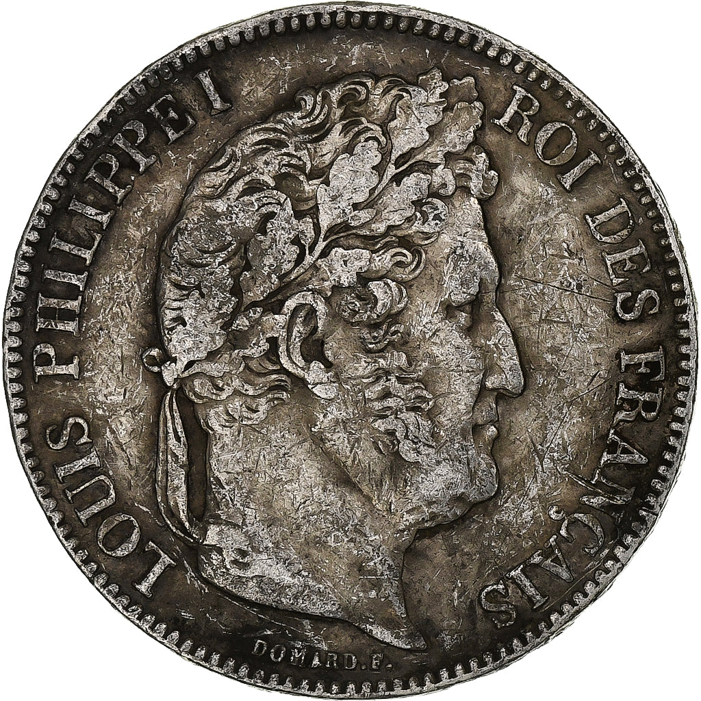 France, 5 Francs, Louis-Philippe, 1835, Bordeaux, Silver, VF(20-25)