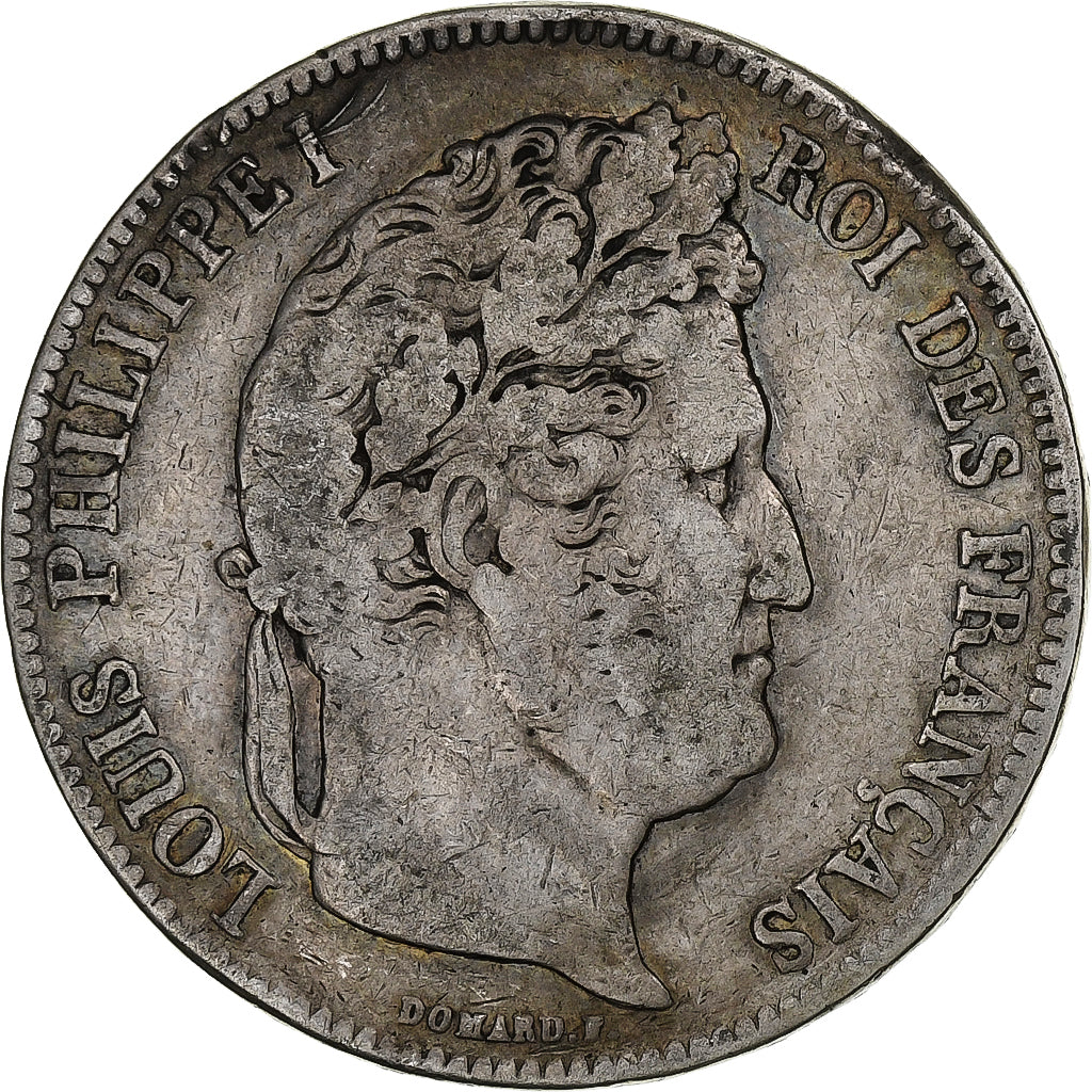 France, 5 Francs, Louis-Philippe, 1838, Bordeaux, Silver, VF(20-25)