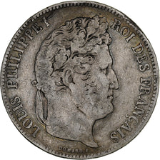 France, 5 Francs, Louis-Philippe, 1838, Bordeaux, Silver, VF(20-25)